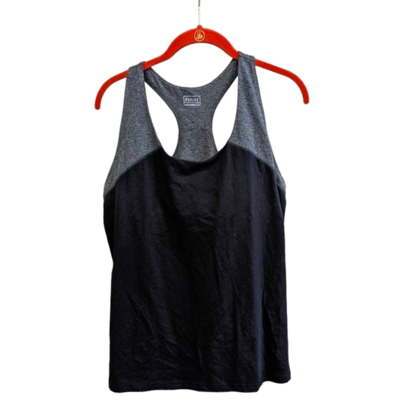 NWT Aspire | BLk and Grey Racerback Athletic Top  Sz XL - Picture 1 of 5